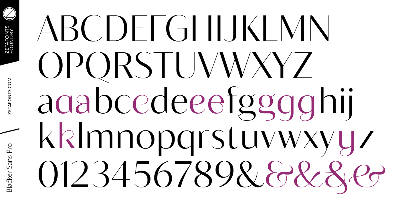 Blacker Sans Pro Thin Italic Font preview